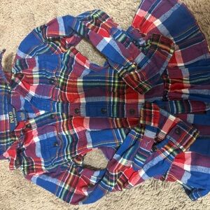 Polo by Ralph Lauren Red and Blue Plaid Kids Dress